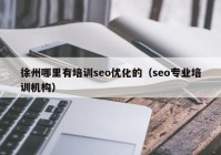 徐州哪里有培训seo优化的（seo专业培训机构）