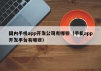 国内手机app开发公司有哪些（手机app开发平台有哪些）