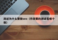 简述为什么要做seo（作简要的阐述是哪个做）