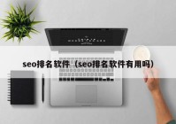 seo排名软件（seo排名软件有用吗）