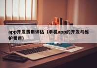 app开发费用评估（手机app的开发与维护费用）