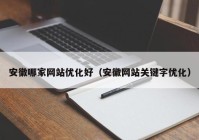 安徽哪家网站优化好（安徽网站关键字优化）