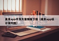 美食app开发方案模板下载（美食app设计架构图）