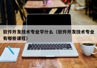 软件开发技术专业学什么（软件开发技术专业有哪些课程）